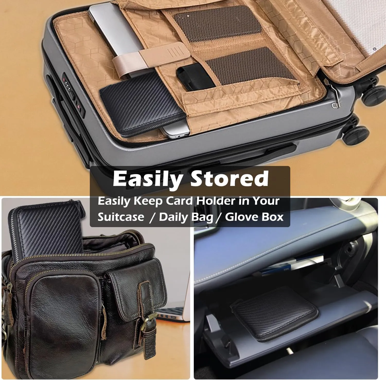 Credit Card Holder Wallet Large Leather Passport Case 42 Card Slots