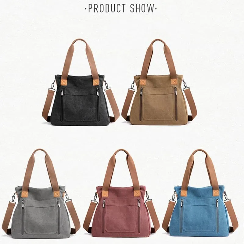 Crossbody Bags for Women Large Tote Bags Laptop Bag Canvas Professional Work Commuter Purse Travel Bag Shoulder Bag Blue