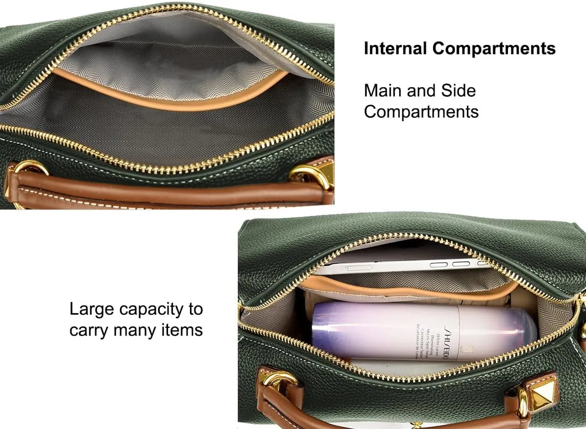 Crossbody Bags for Women Shoulder Handbags Dual Straps, Dual Directional Zipper Closure, Medium Size in 4 Colors