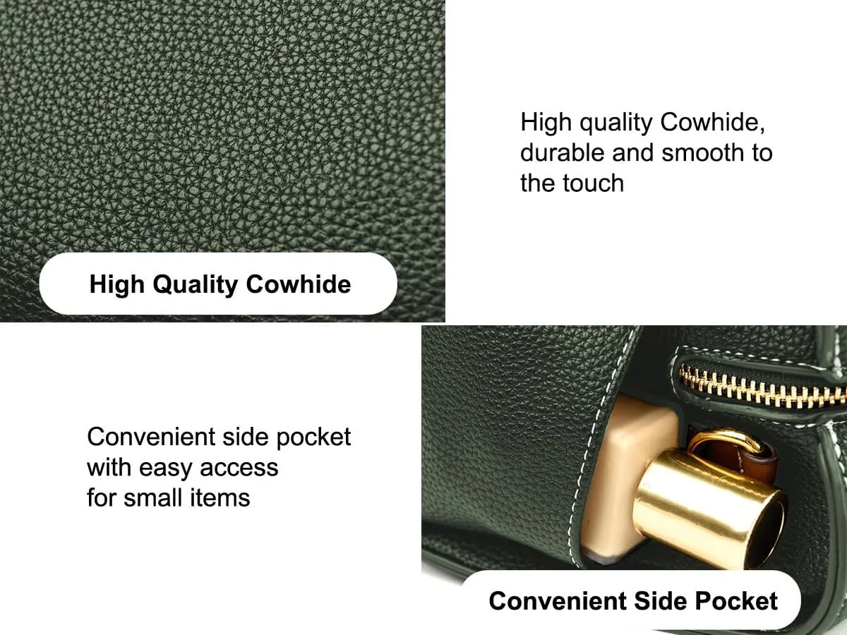 Crossbody Bags for Women Shoulder Handbags Dual Straps, Dual Directional Zipper Closure, Medium Size in 4 Colors