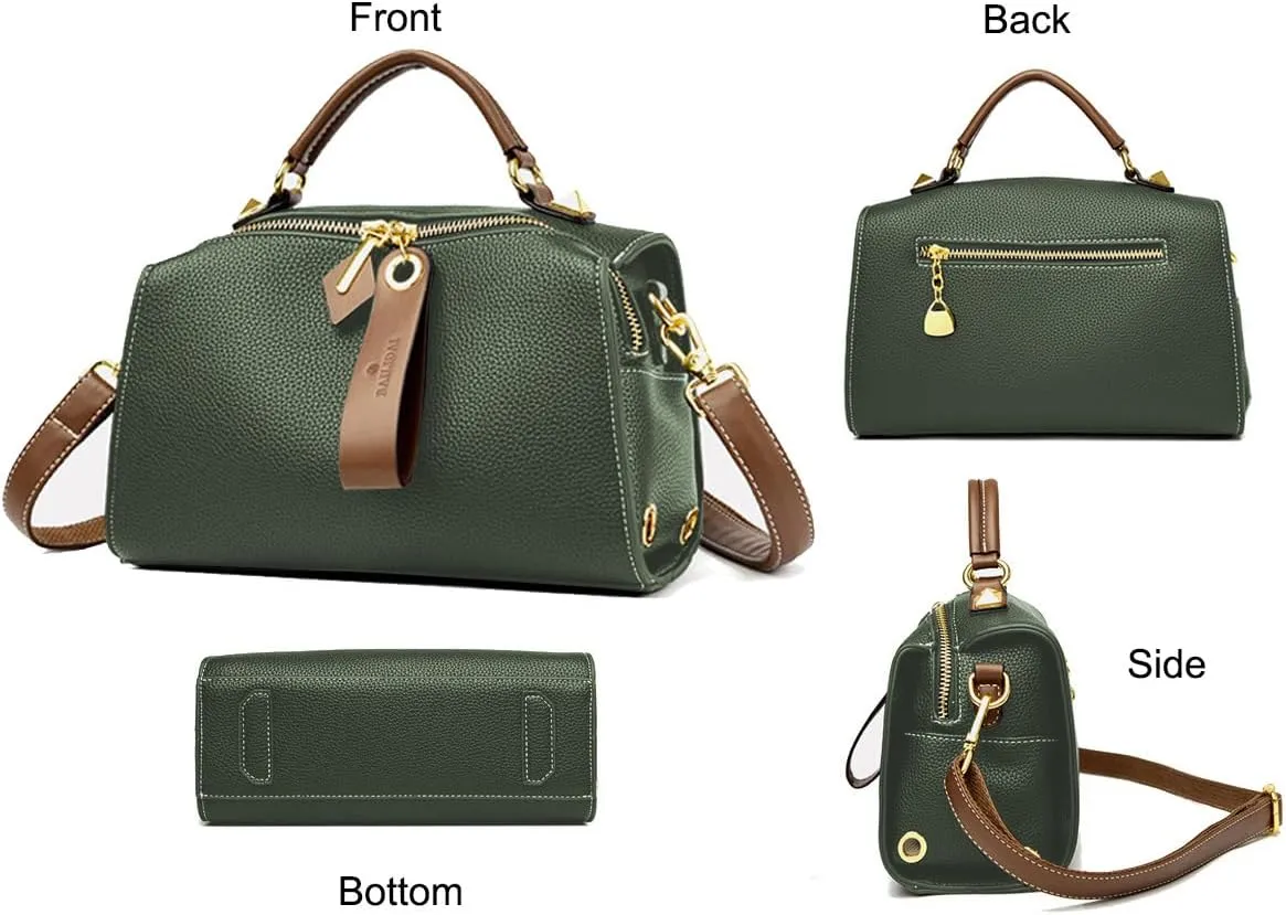 Crossbody Bags for Women Shoulder Handbags Dual Straps, Dual Directional Zipper Closure, Medium Size in 4 Colors