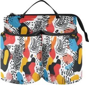 Cup Holder for Luggage Convenient Artistic Illustrations Abstract Multicolor Dink Cup Holder Travel Accessories Gift Travelling Women Men