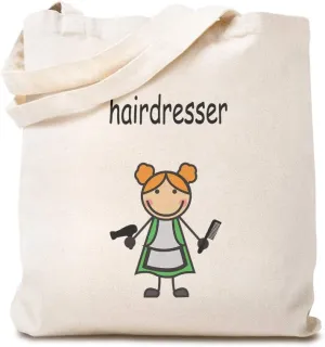 Custom Canvas Tote Reusable Shopping Bag Hairdresser A Profession Hairdresser Beach Bags for Kids Natural Design Only