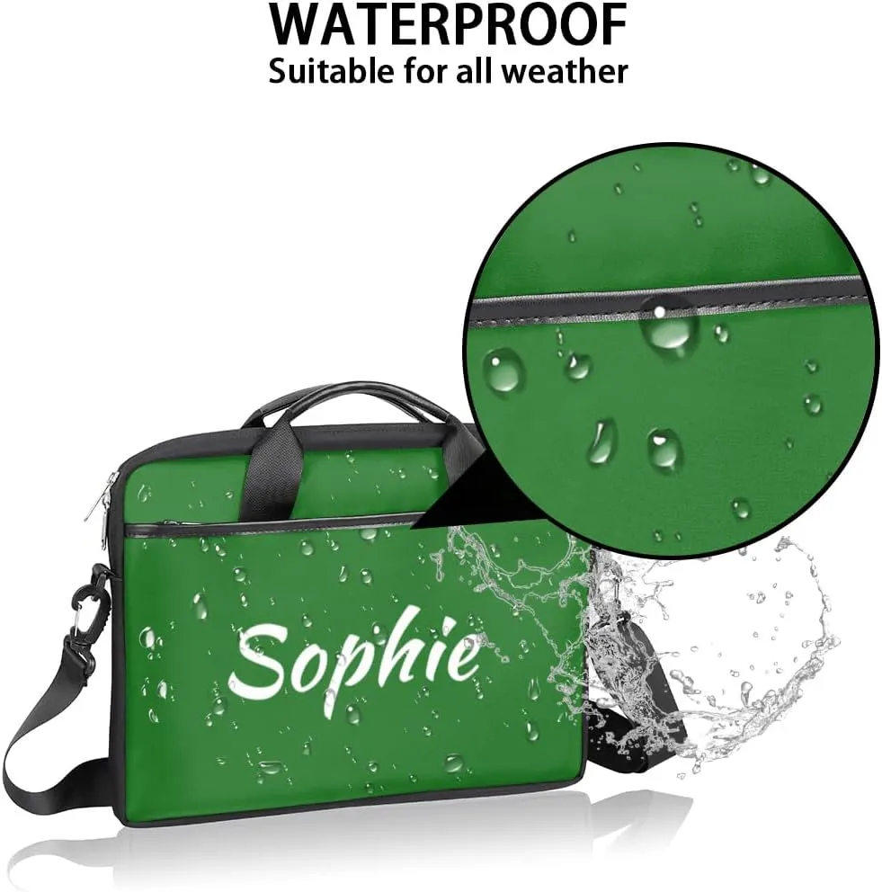 Custom Laptop Bag with Name Personalized Shoulder Bag Lightweight Computer Bag Messenger Bags with Handle