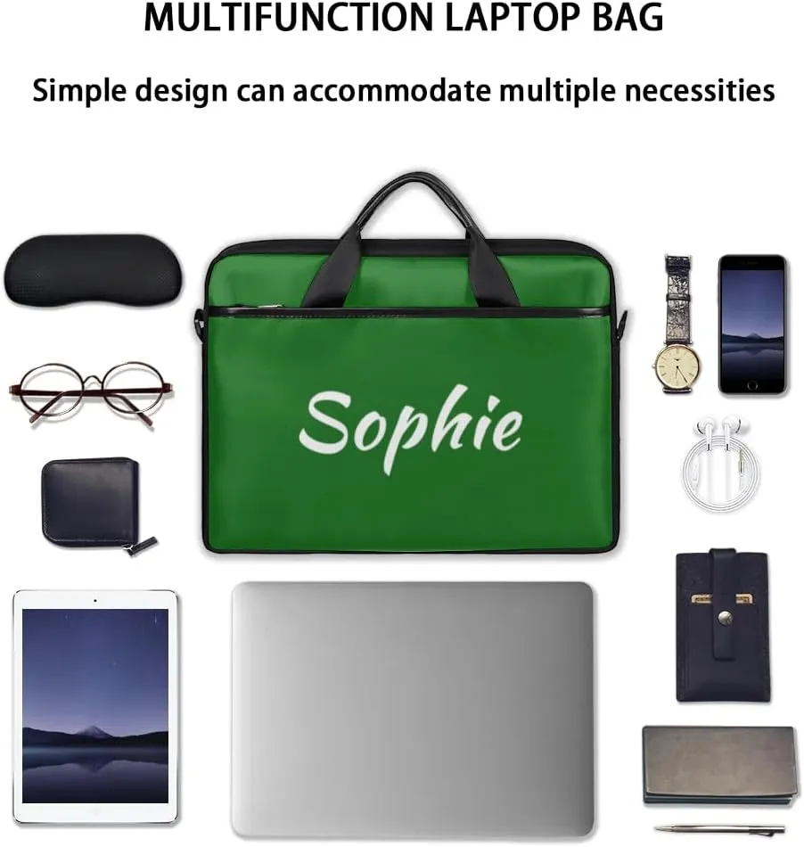 Custom Laptop Bag with Name Personalized Shoulder Bag Lightweight Computer Bag Messenger Bags with Handle