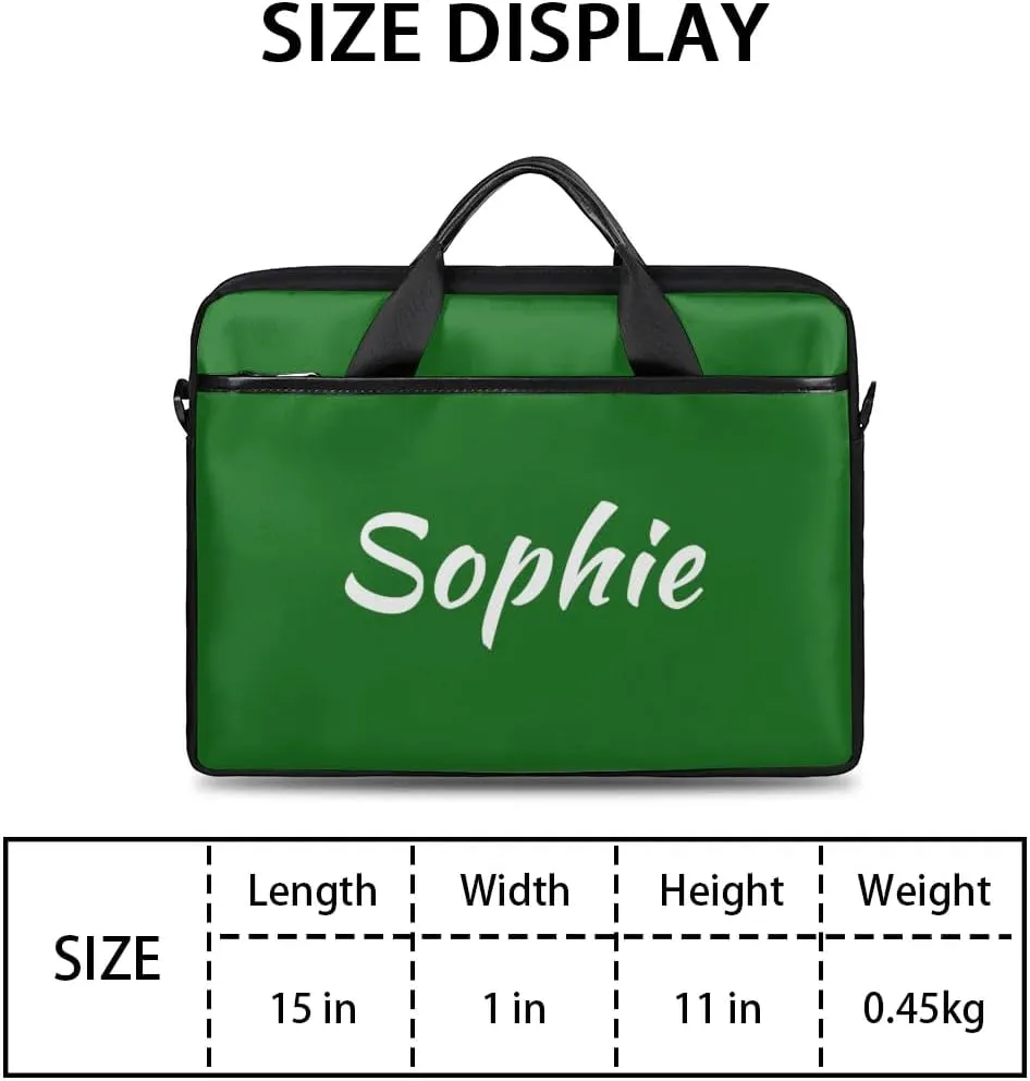 Custom Laptop Bag with Name Personalized Shoulder Bag Lightweight Computer Bag Messenger Bags with Handle