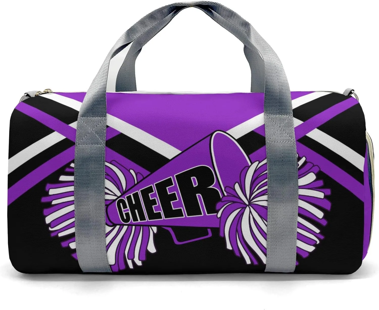 Custom Purple Cheer Cheerleader Multifunction Sport Duffel Bag Gym Travel Perform Training Weekender Bags Getaway Bags