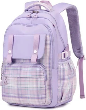 Cute Backpack with Messenger Bag, Backpack with Shoulder Crossbody Sling Lunch Bag (Purple,Backpack)
