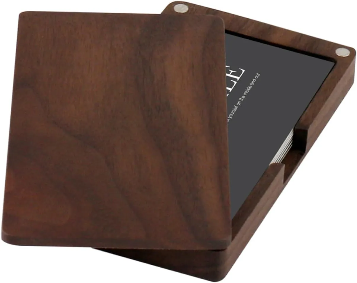 Cute Business Card Holder Case Magnetic Card Container Portable Design Easy to Clean Maintain