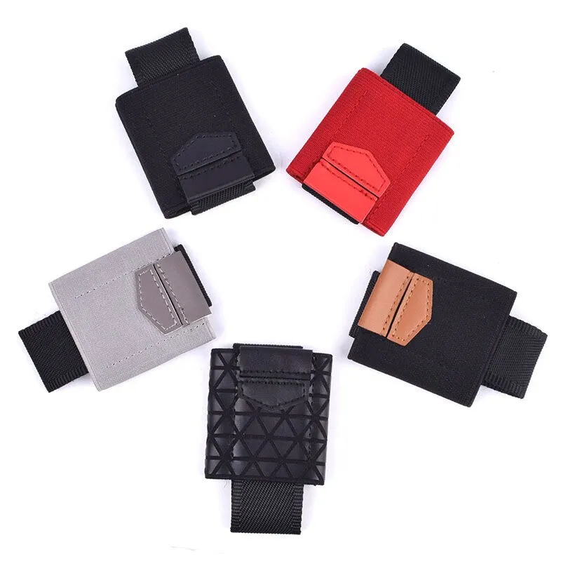 Cyflymder Men Women Elastic Band Card Wallet Holder Small Minimalist Business ID Credit Card Case