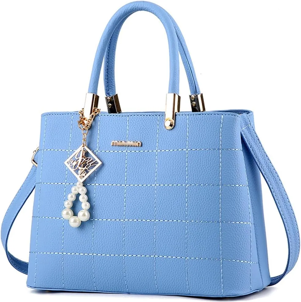 Dayfine Top Handle Bags Womens Handbags and Purses Faux Leather Satchel Bag Ladies Totes Shoulder Crossbody Bag Pearl Pendant