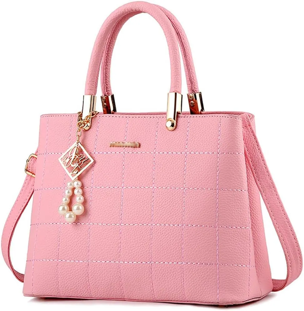 Dayfine Top Handle Bags Womens Handbags and Purses Faux Leather Satchel Bag Ladies Totes Shoulder Crossbody Bag Pearl Pendant