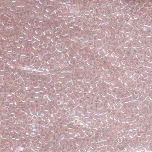 DB 82, Lined Light Pink AB - Miyuki Delica Beads - Size 11 - 5 grams - Japanese Cylinder Seed Beads - Retail & Wholesale