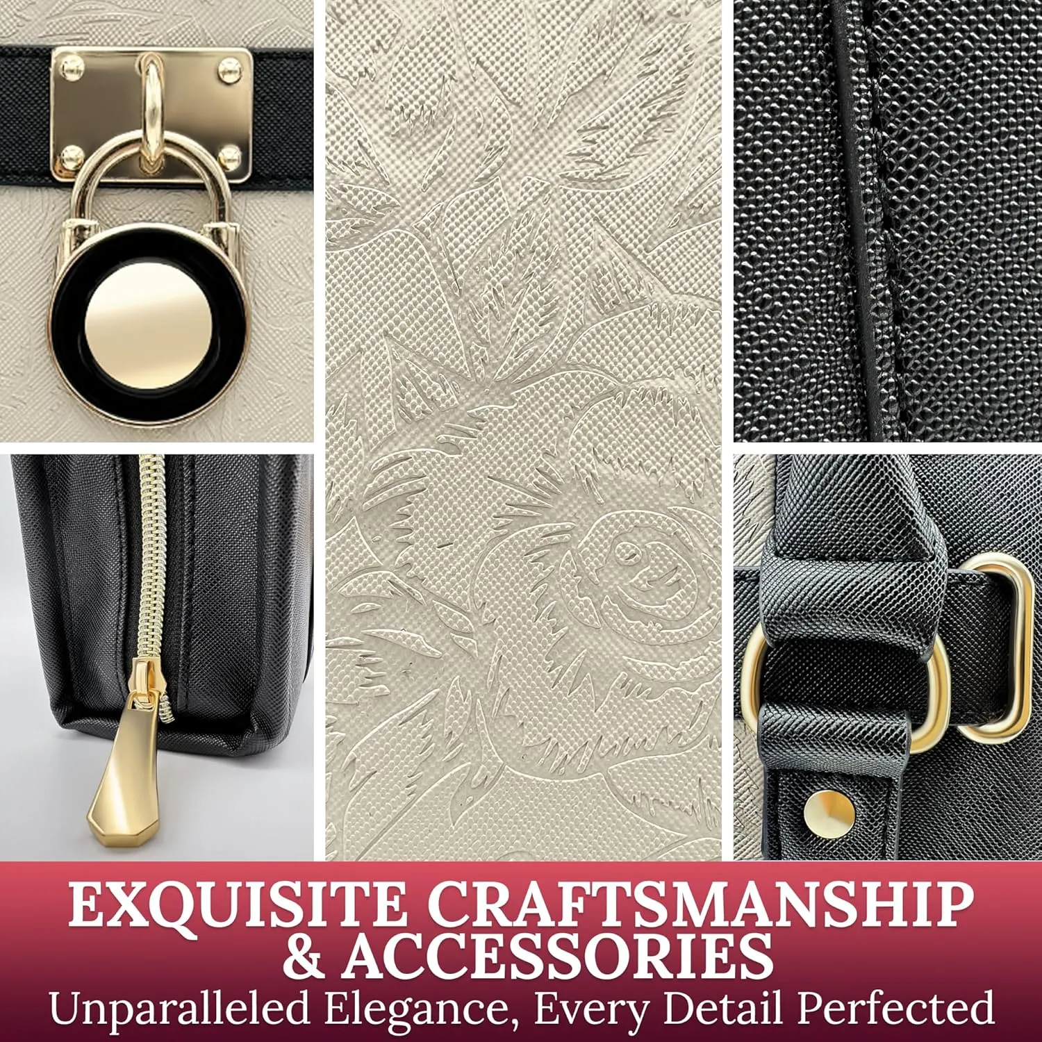 DEHITE Bible Bags for Women - Leather Bible Carrying Case - Pen Slots - Zippered Pocket - Premium PU Leather