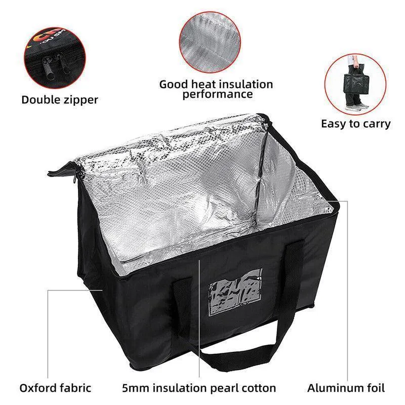 Delivery Thermal Bag 1PC 16/28/50L Black Insulated Food