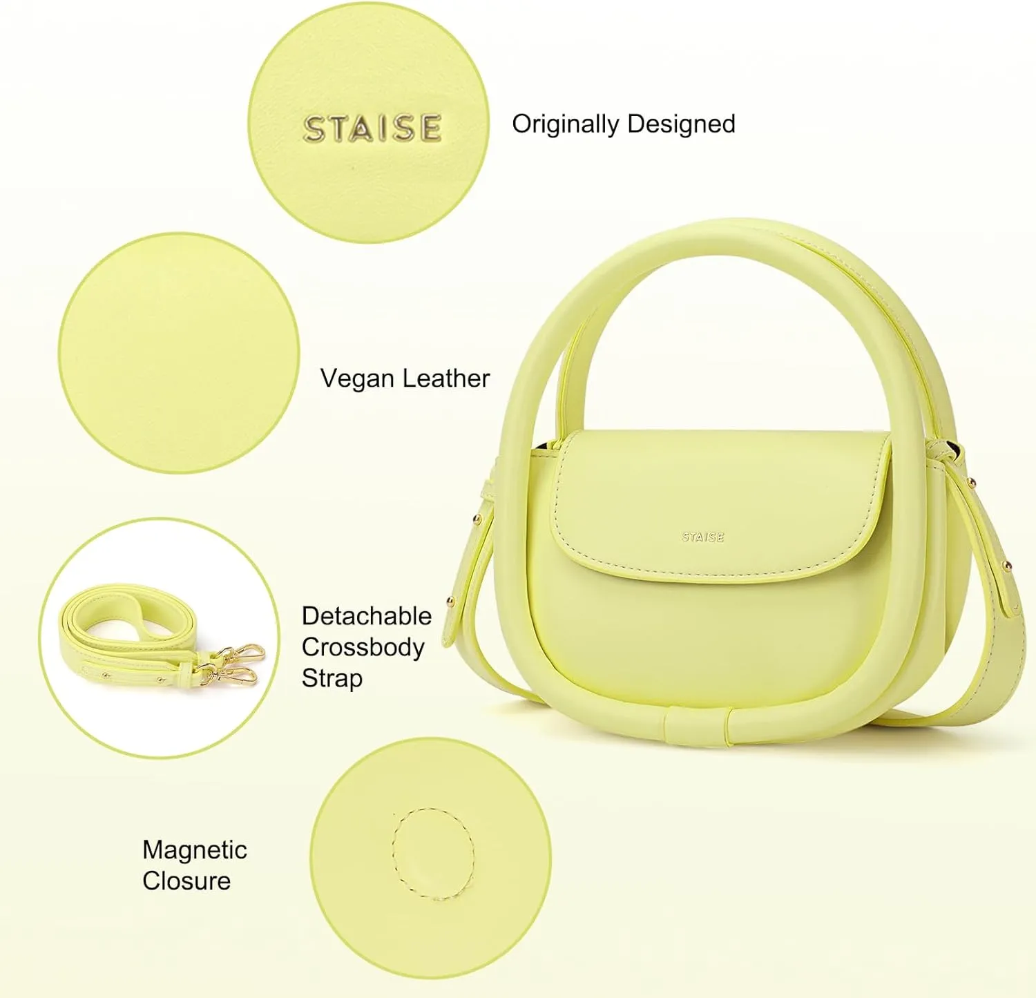 Designer Top Handle Shoulder Bags for Women, Trendy Mini Crossbody Purses, Women’s Leather Handbags with Straps
