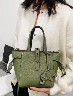 DIY Bag Satchel Purse Wallet Tote Making Kit PU Leather Material Pattern Accessory Handmade Handbag Shoulder Bag Sew Sewing Knitting Stitching Craft Tool Set Birthday Holiday Day Gift Video Sub