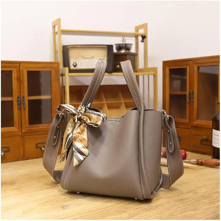 DIY Bag Satchel Purse Wallet Tote Making Kit PU Leather Material Pattern Accessory Handmade Shoulder Handbag Sew Sewing Knitting Stitching Craft Tool Set Birthday Holiday Day Gift Video w Sub