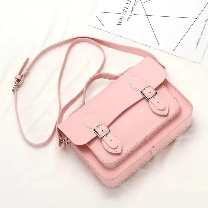 DIY Purse Bag Satchel Making Kit Cambridge Sewing Pattern Wallet PU Leather Material Craft Tool Set Handmade Handbag Shoulder Bag pdf Sew Knit Stitch Woman Girl Birthday Holiday Day Gift (3.Pink)