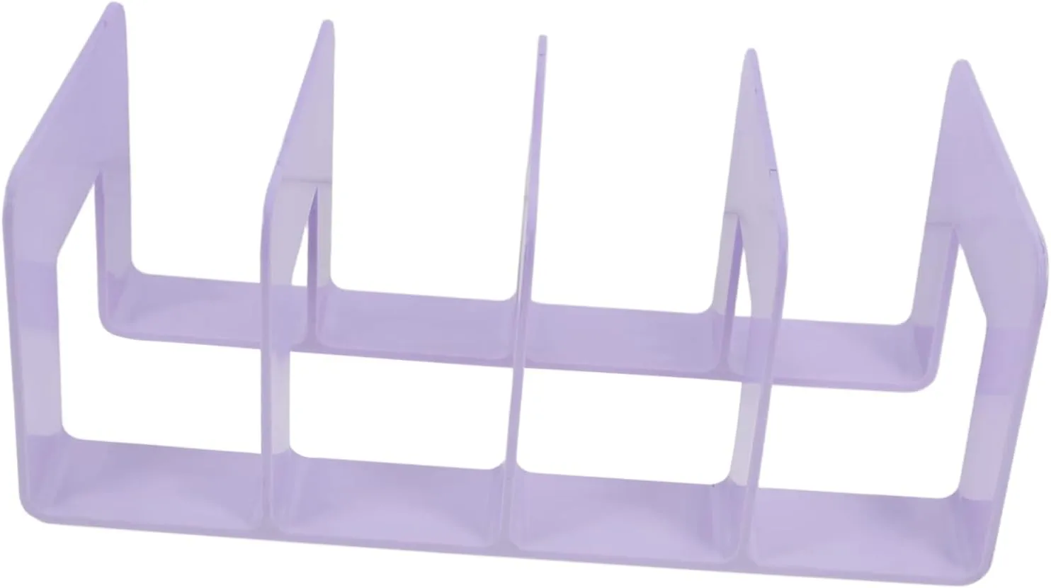 DOITOOL Book Storage Rack Bookends Desk Bookshelves Handbag Display Stand Architectural Plan Storage Organizer Book Ends for Shelf Magazine Organizer Folder Holder Purple