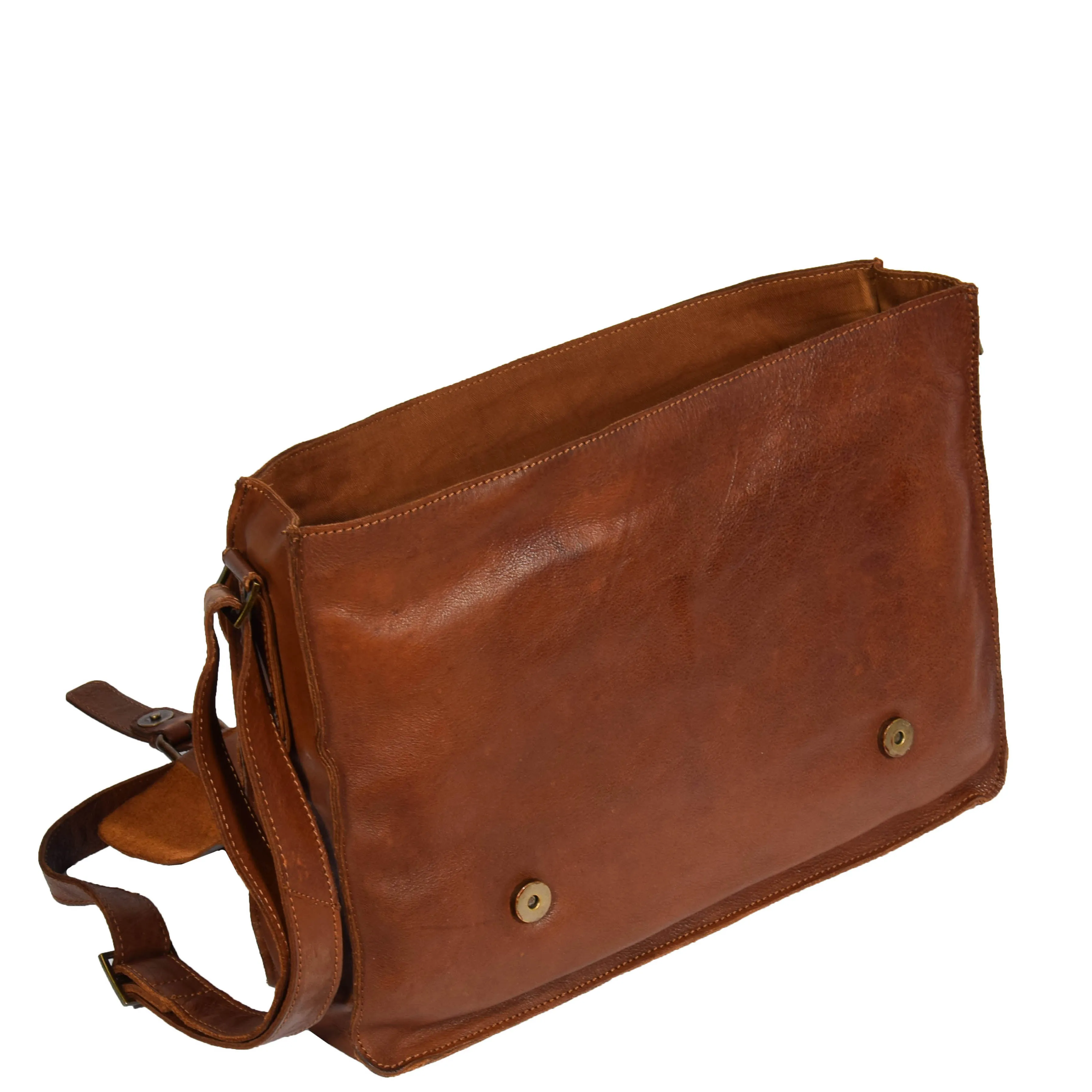 DR276 Italian Buffalo Retro Laptop Leather Bag Rust