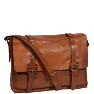 DR276 Italian Buffalo Retro Laptop Leather Bag Rust