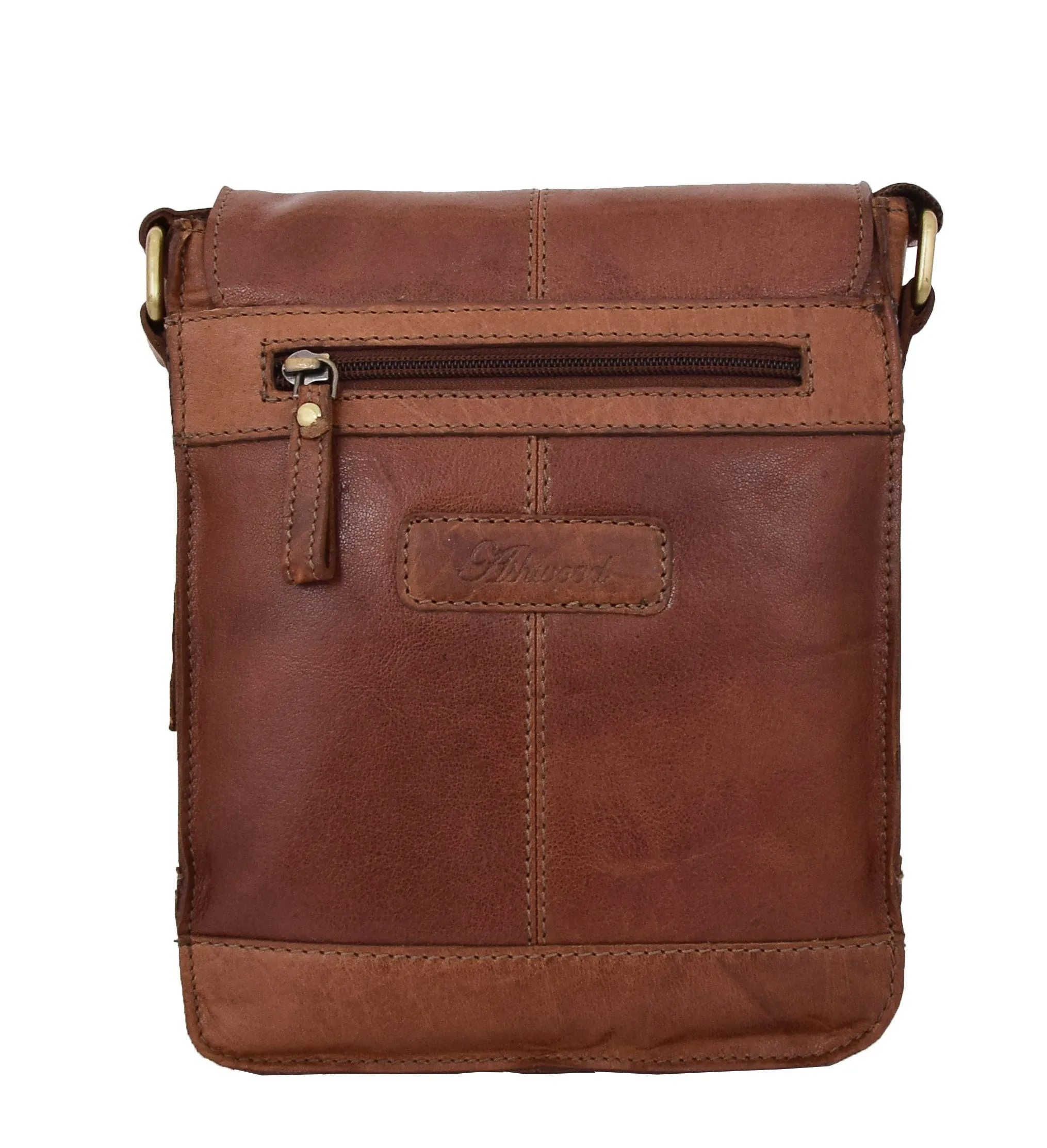 DR286 Real Leather Vintage Cross Body Bag Classic Tan