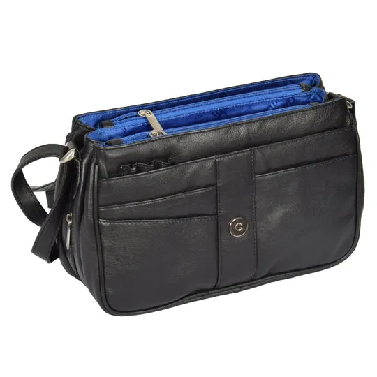 DR313 Women’s Leather Shoulder Messenger Handbag Black
