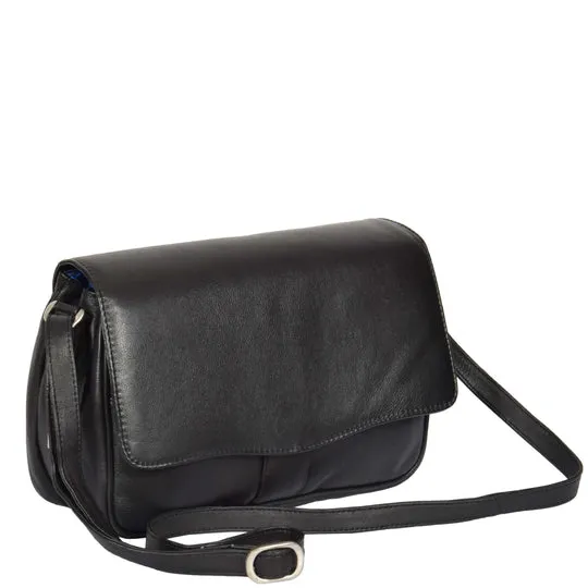 DR313 Women’s Leather Shoulder Messenger Handbag Black