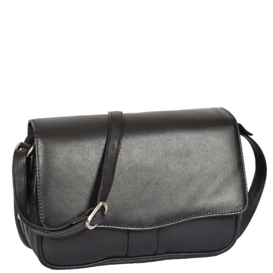 DR313 Women’s Leather Shoulder Messenger Handbag Black
