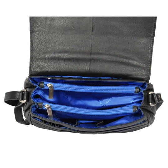 DR313 Women’s Leather Shoulder Messenger Handbag Black
