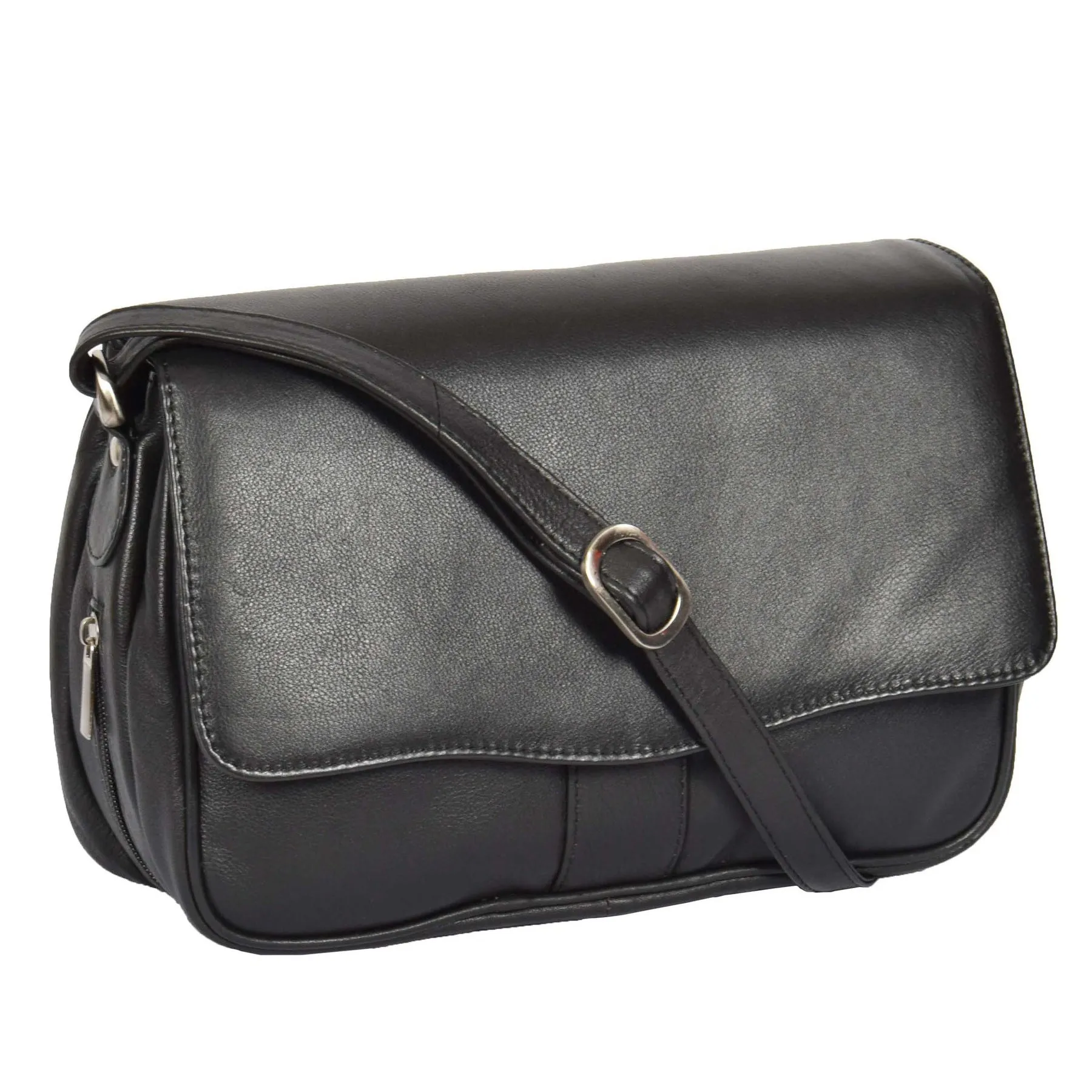 DR313 Women’s Leather Shoulder Messenger Handbag Black