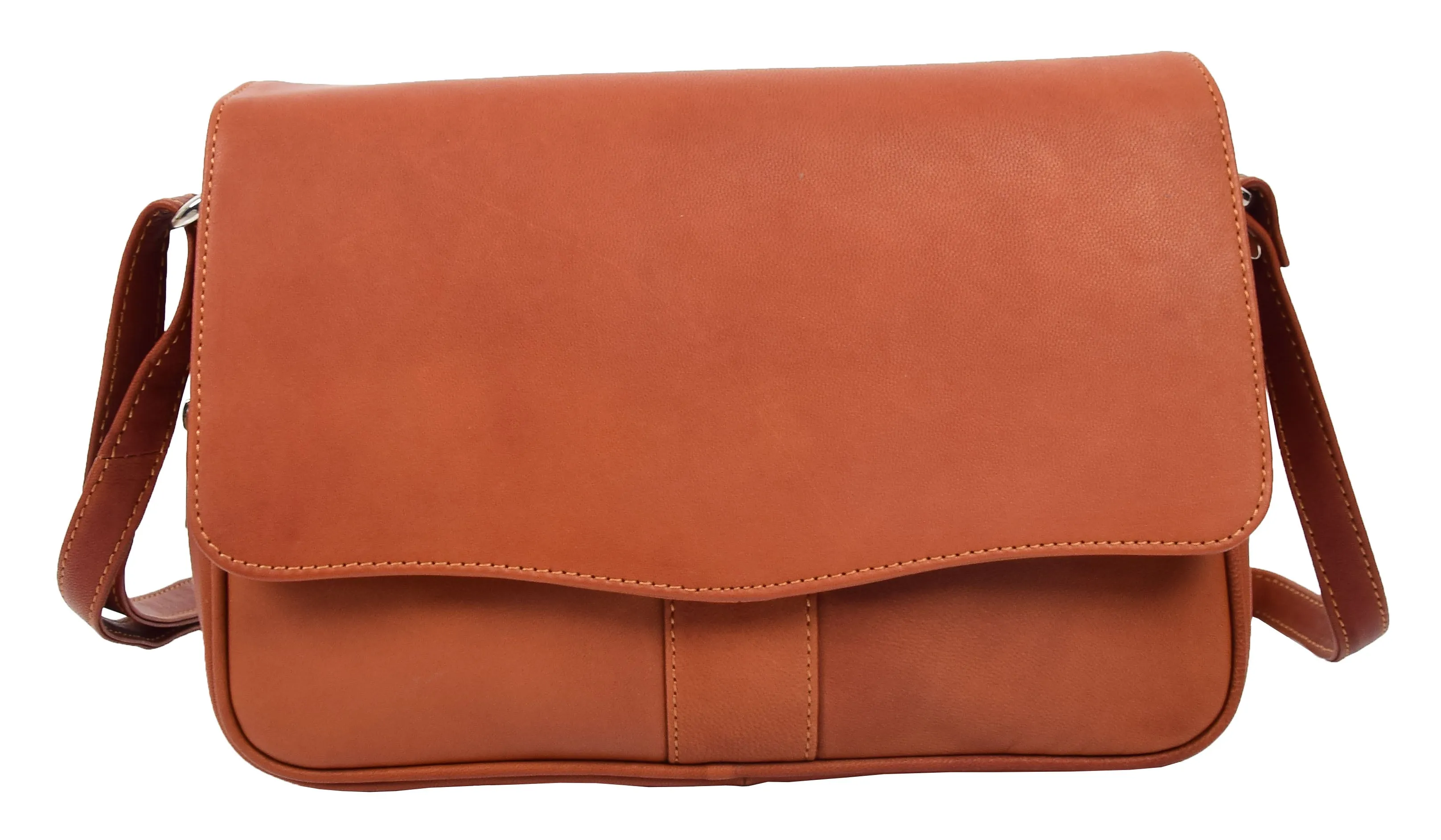 DR313 Women’s Leather Shoulder Messenger Handbag Cognac