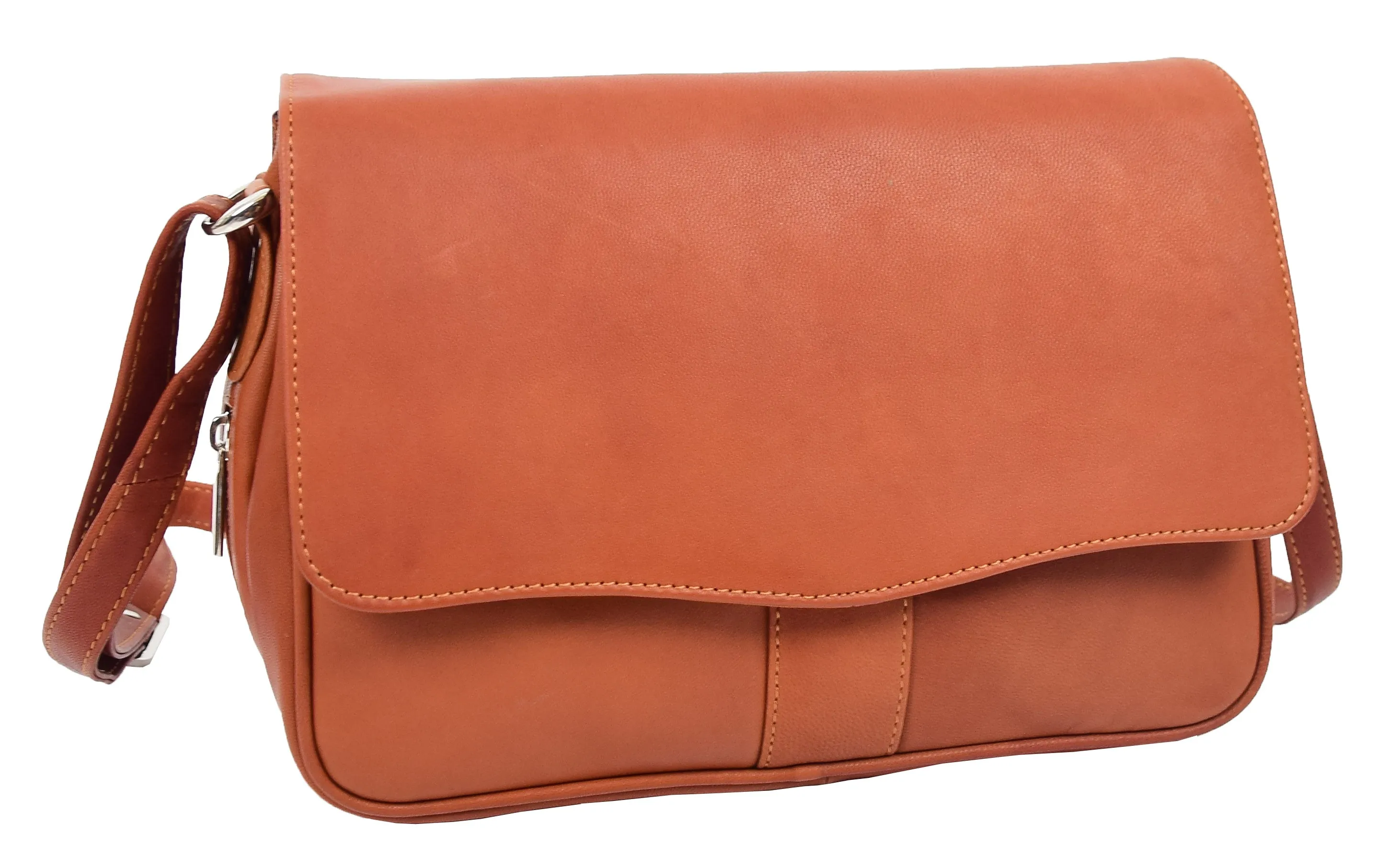 DR313 Women’s Leather Shoulder Messenger Handbag Cognac