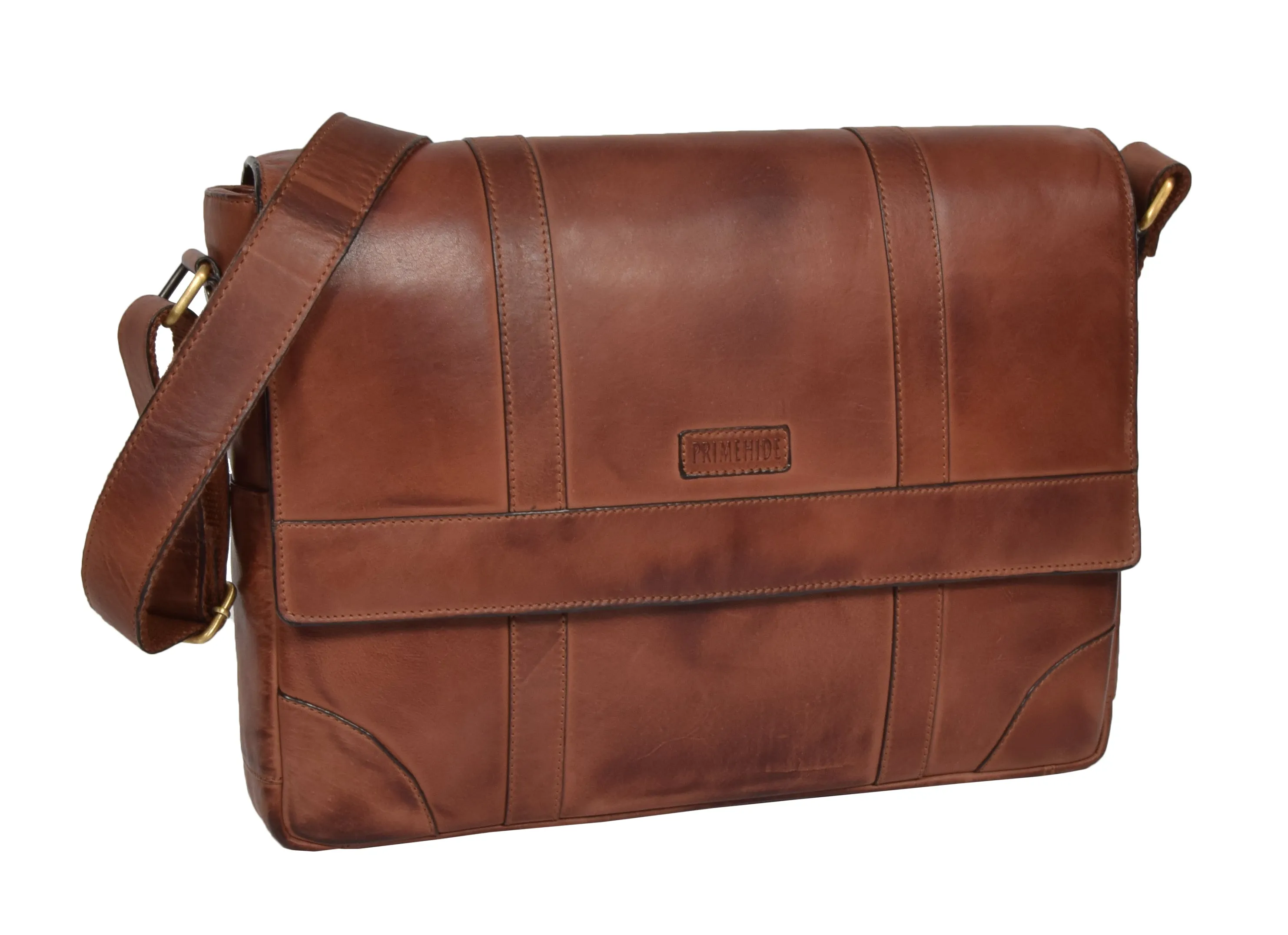 DR326 Men's Vintage Leather Cross Body Bag Tan