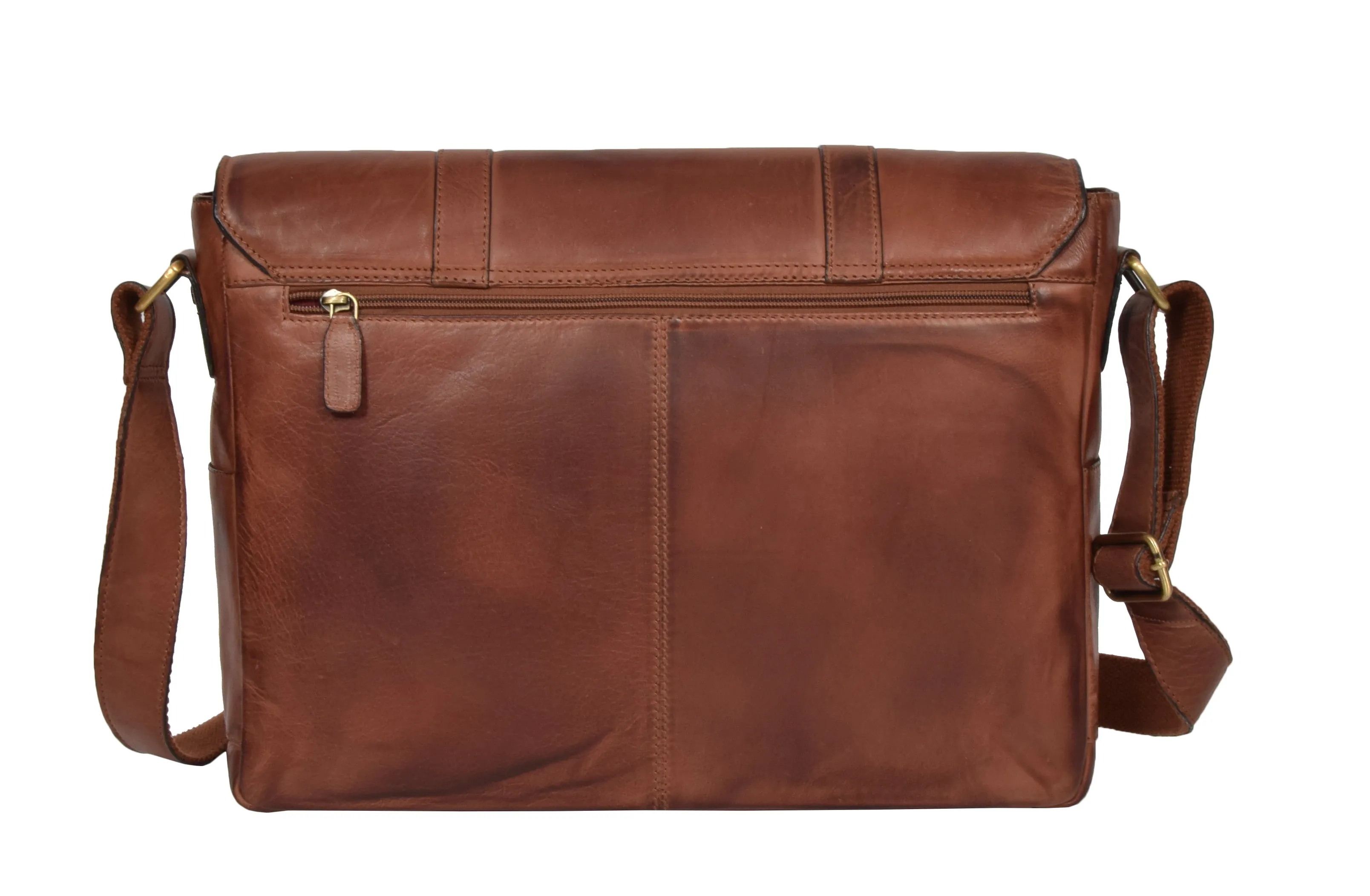 DR326 Men's Vintage Leather Cross Body Bag Tan