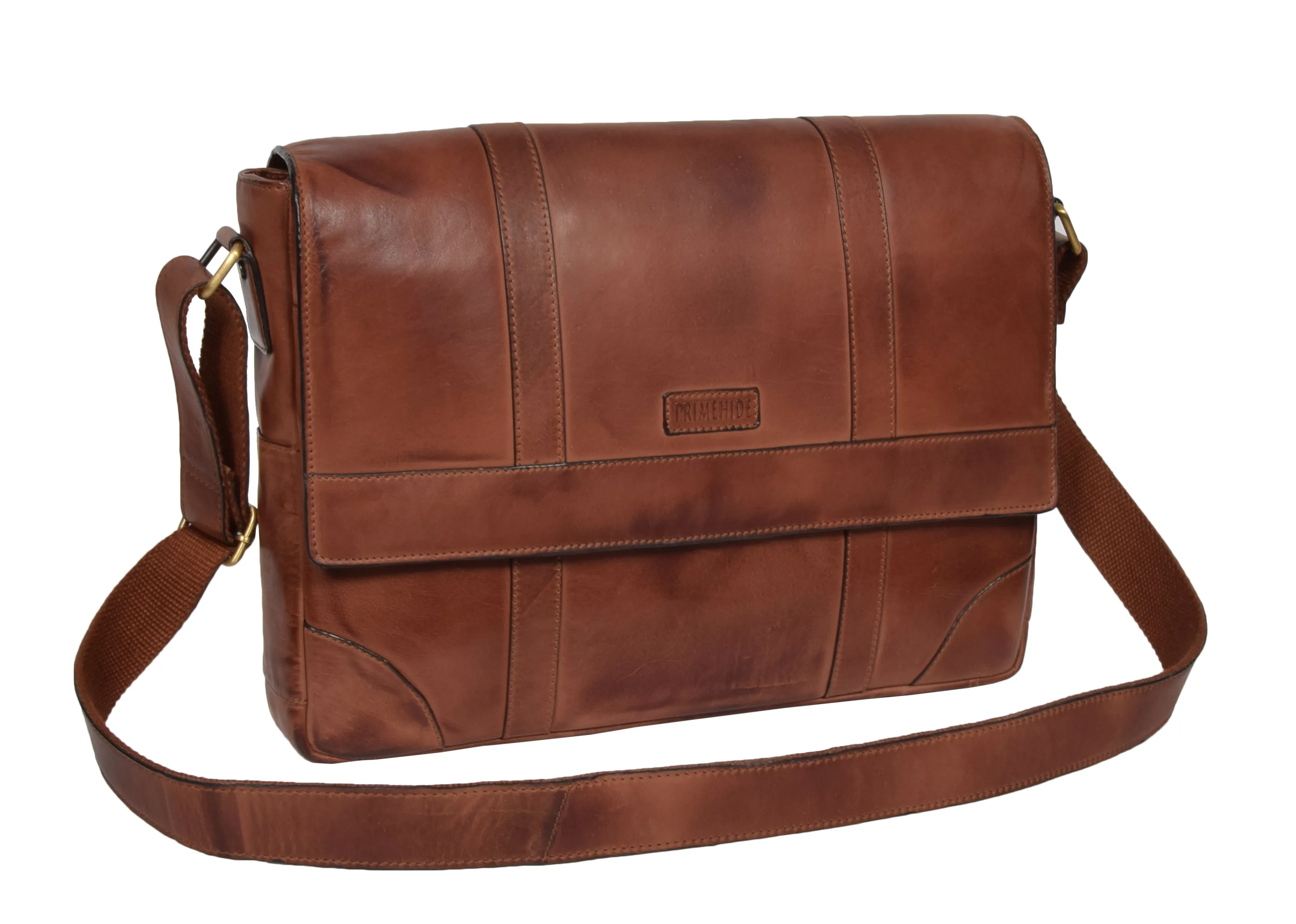 DR326 Men's Vintage Leather Cross Body Bag Tan