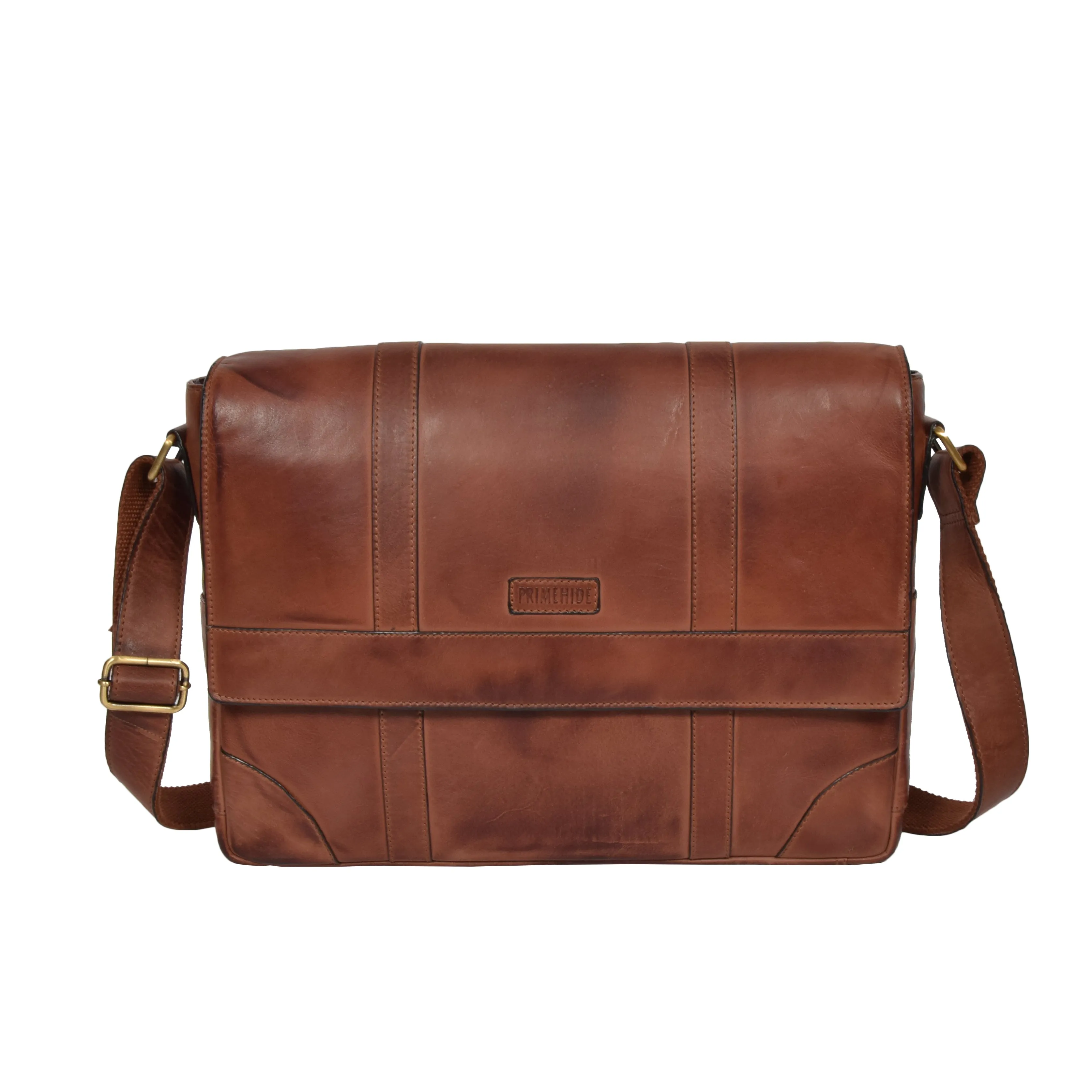DR326 Men's Vintage Leather Cross Body Bag Tan