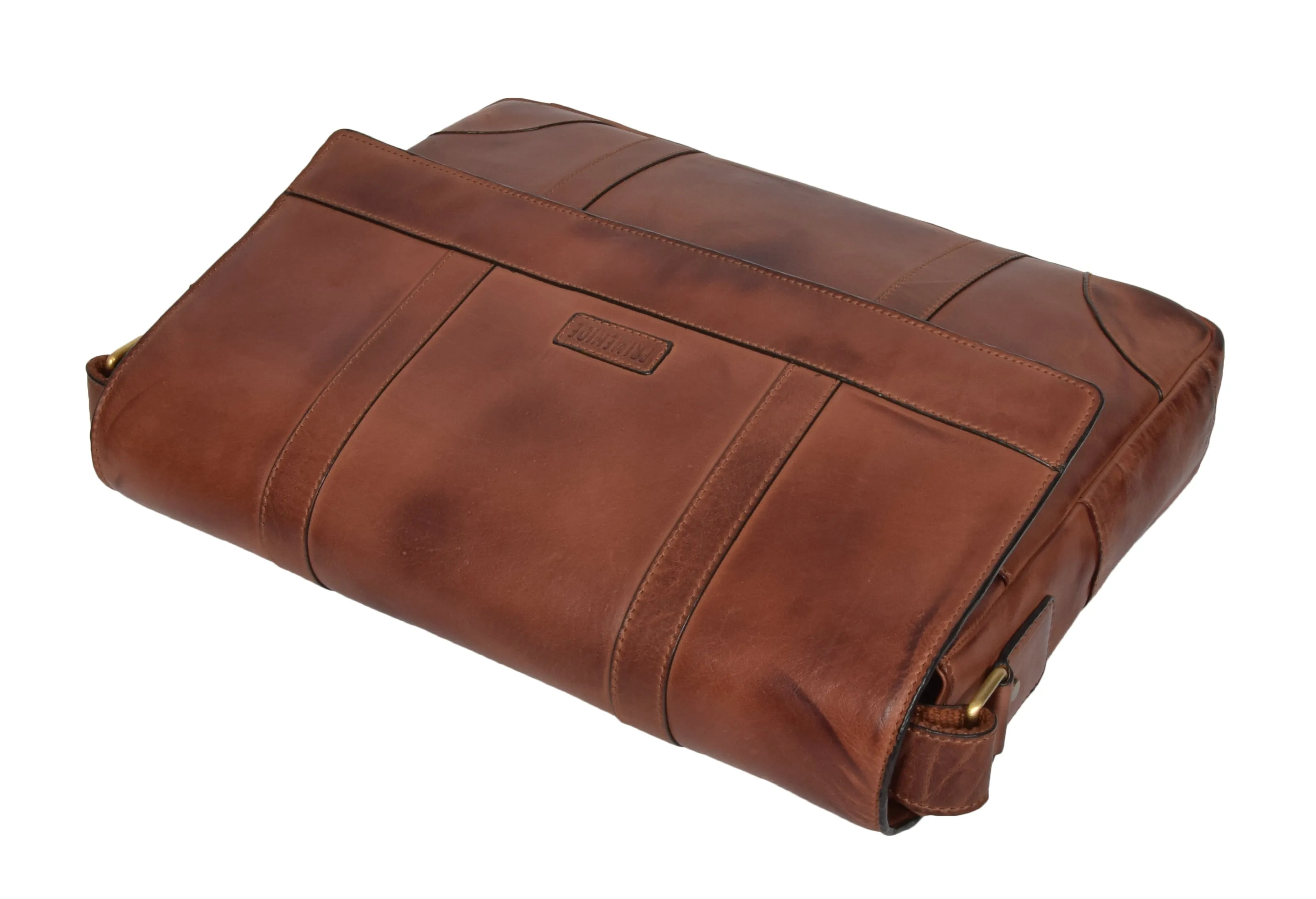 DR326 Men's Vintage Leather Cross Body Bag Tan