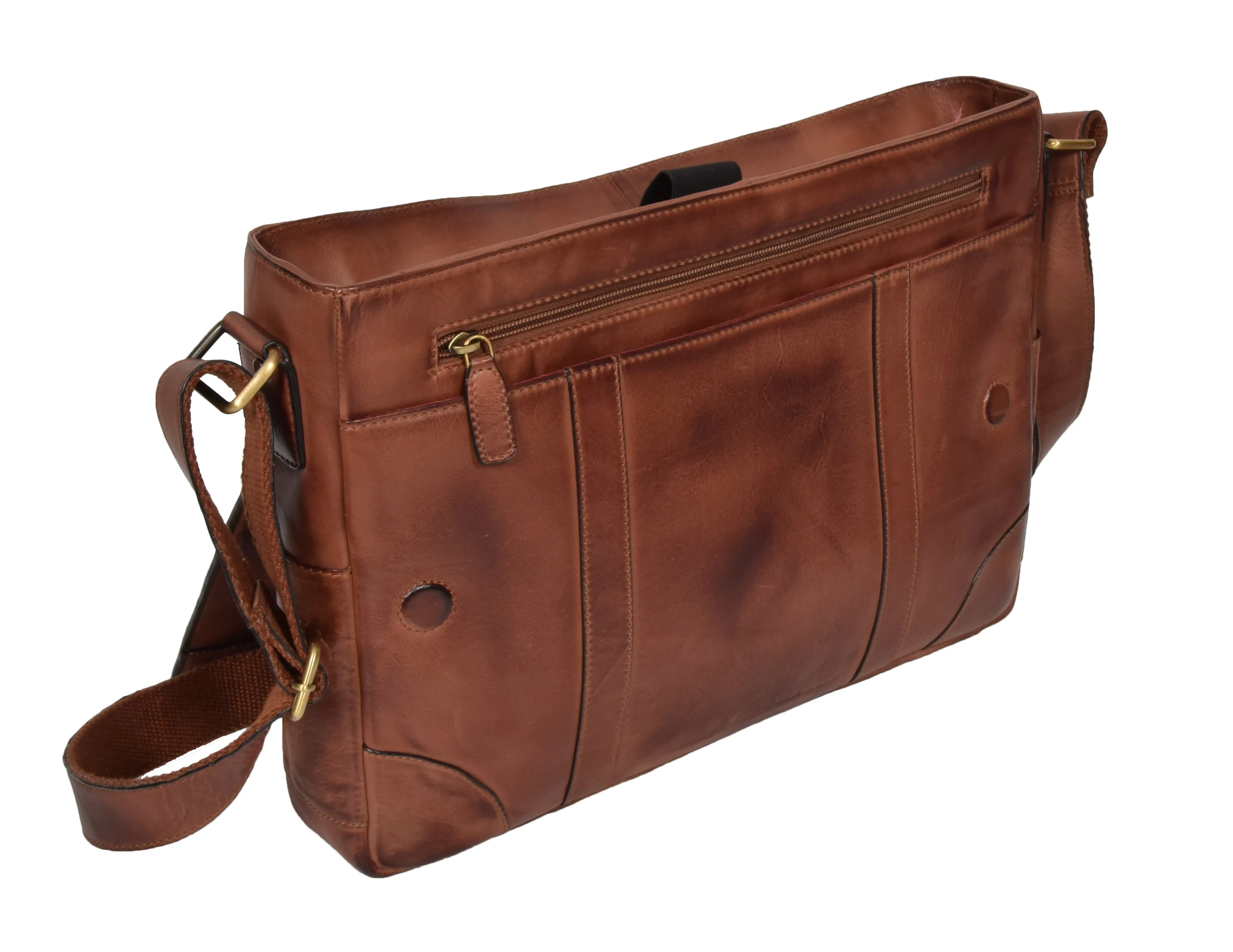 DR326 Men's Vintage Leather Cross Body Bag Tan