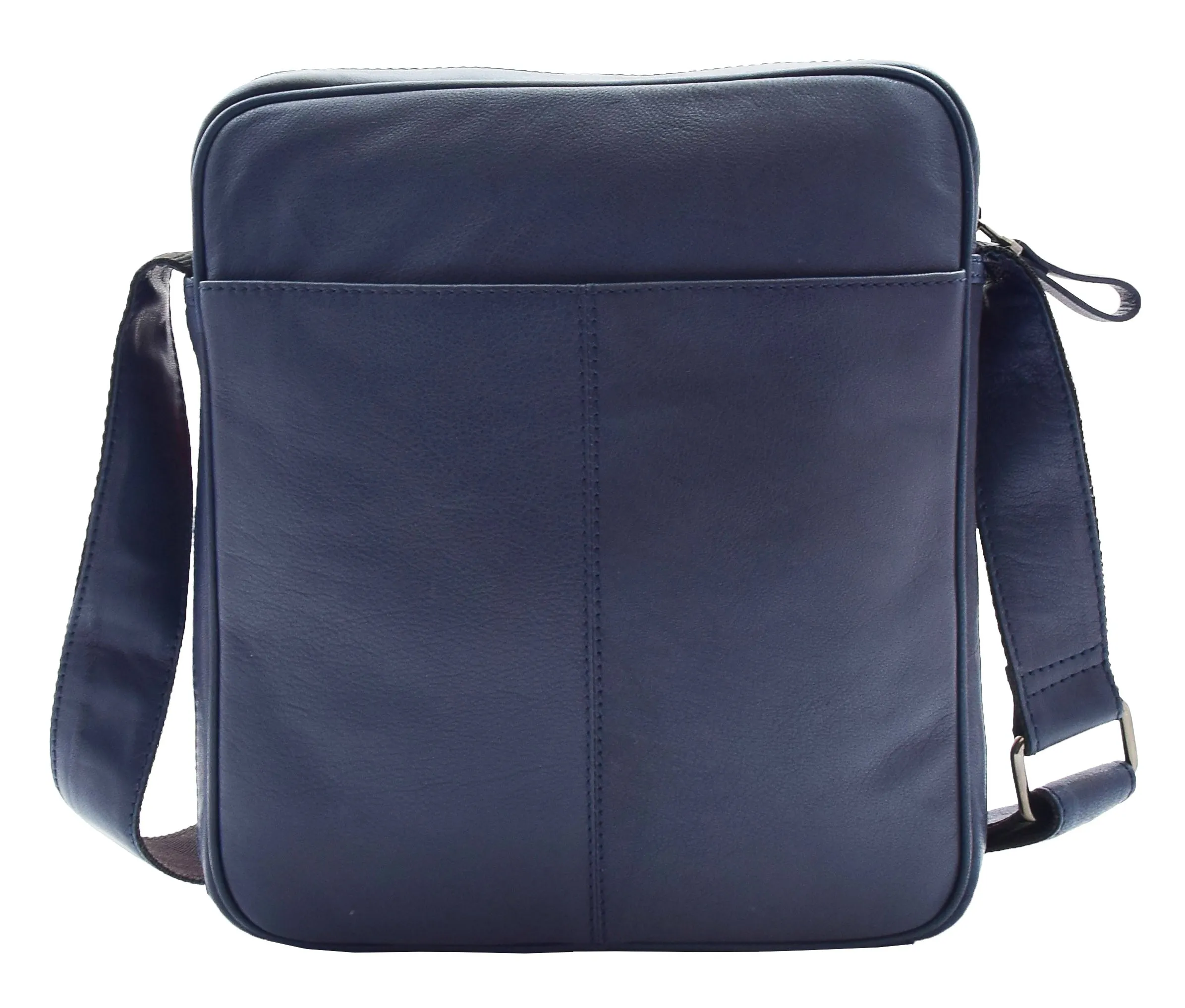 DR337 Men's Leather Cross Body Travel Flight Bag Navy