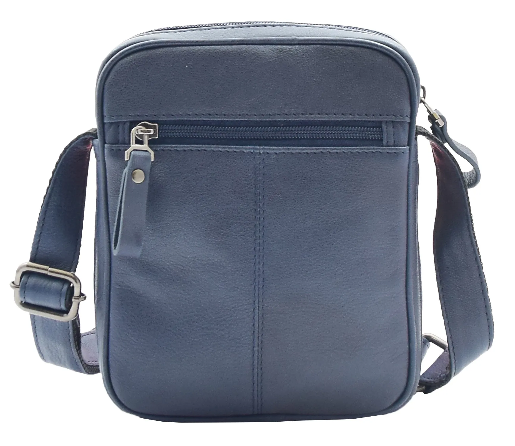 DR338 Men's Leather Cross Body Small Flight Bag Navy