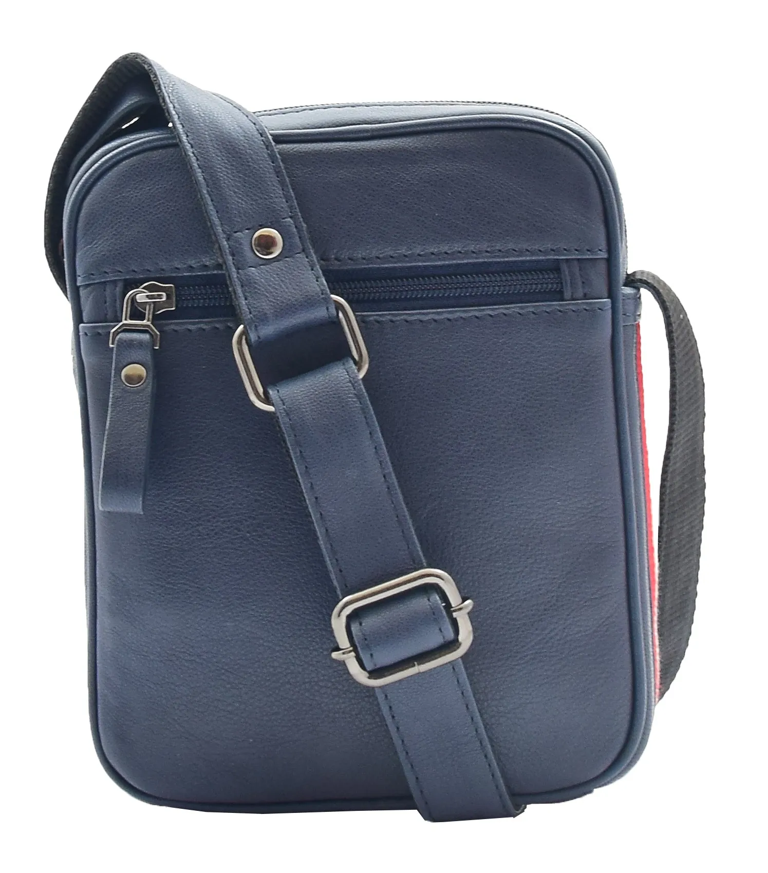 DR338 Men's Leather Cross Body Small Flight Bag Navy