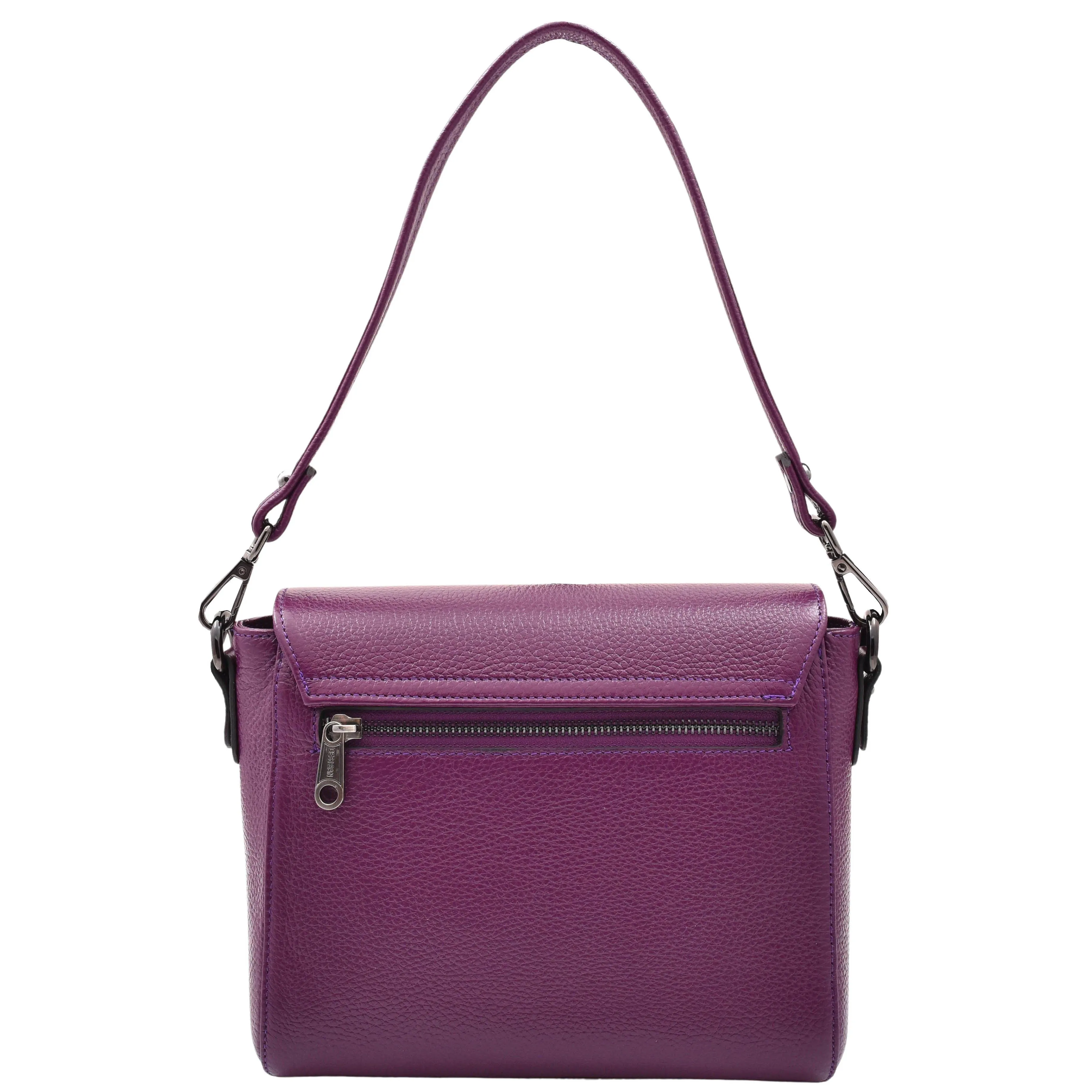 DR582 Women's Leather Adjustable Shoulder Strap Messenger Bag Purple