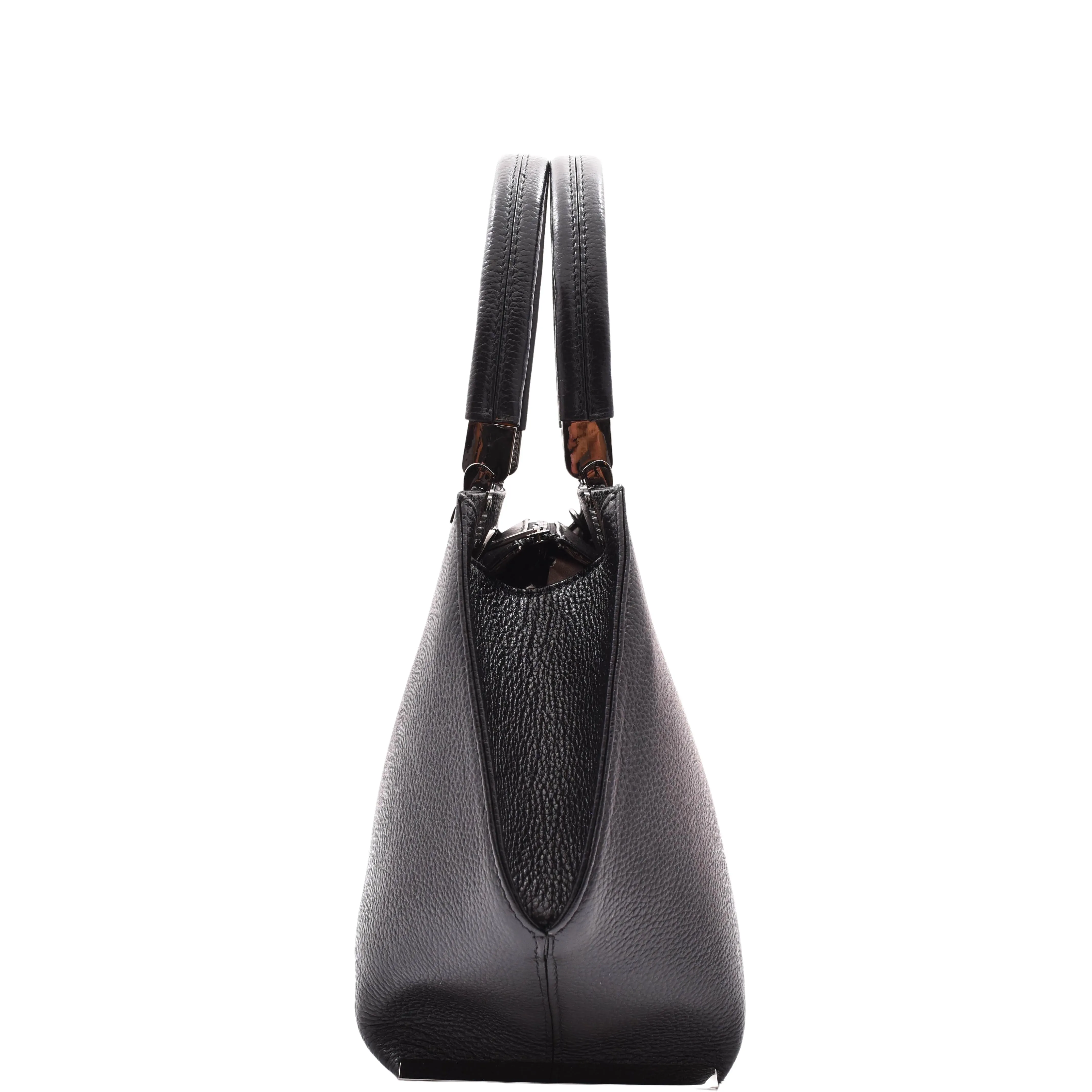 DR585 Women's Large Shoulder Bag With Classic Zip Opening Black