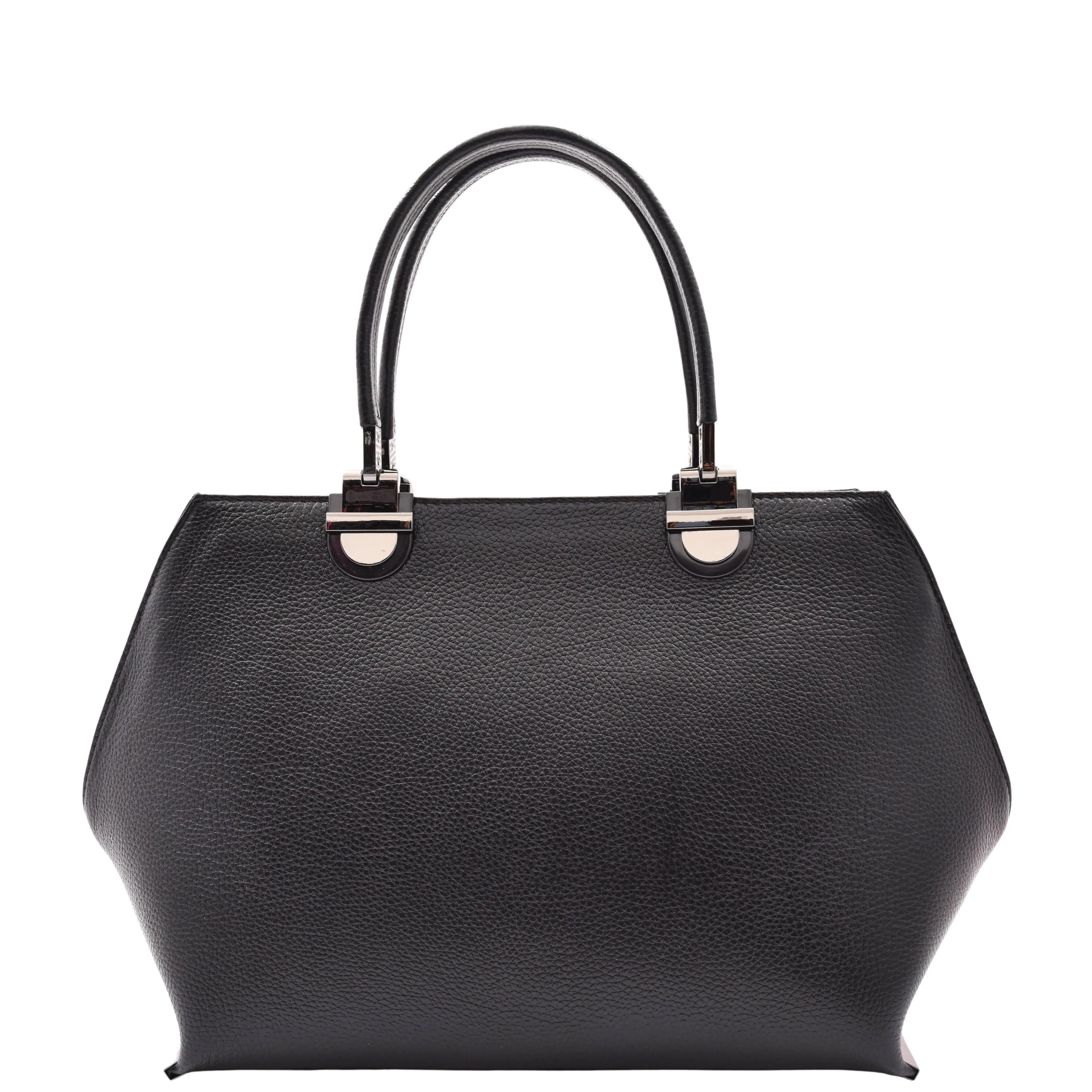 DR585 Women's Large Shoulder Bag With Classic Zip Opening Black