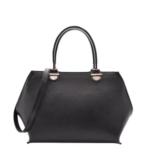 DR585 Women's Large Shoulder Bag With Classic Zip Opening Black