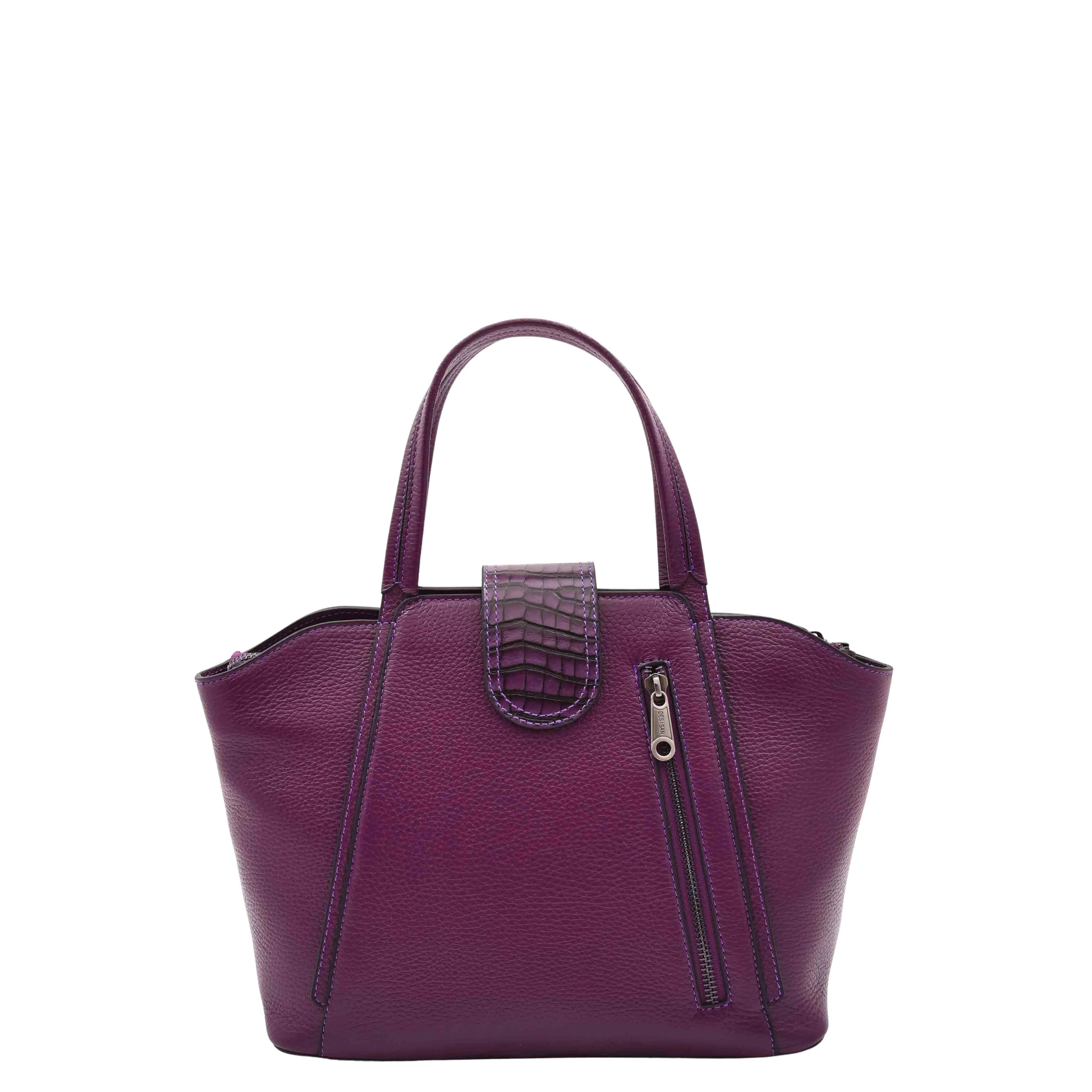 DR586 Women's Stylish Leather Adjustable Strap Handbag Purple