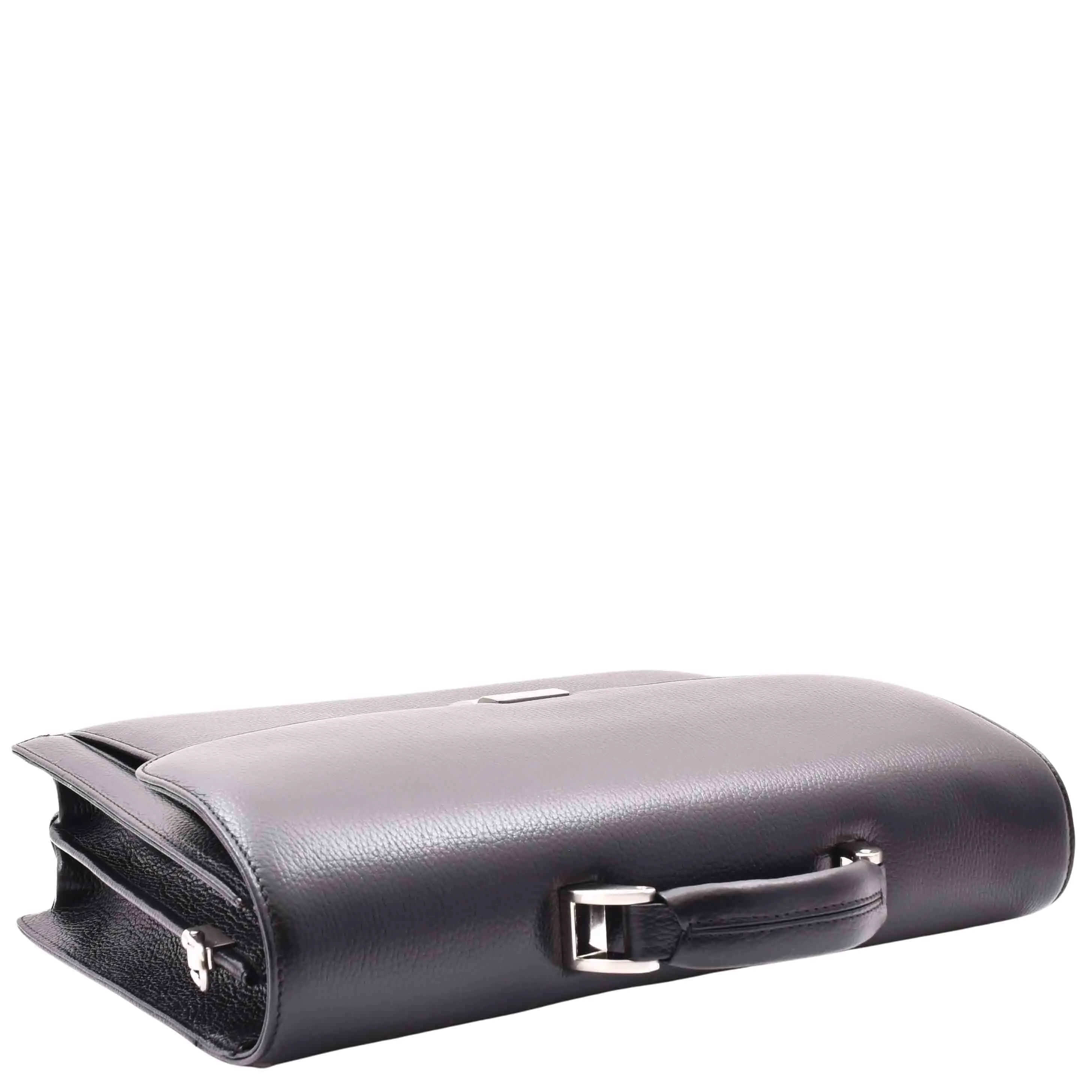 DR602 Men's Classic Leather Executive Briefcase Bag Black