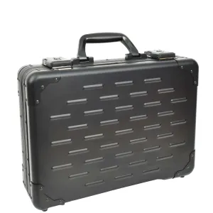 DR656 Double TSA Combination Lock Aluminium Attache Case Black